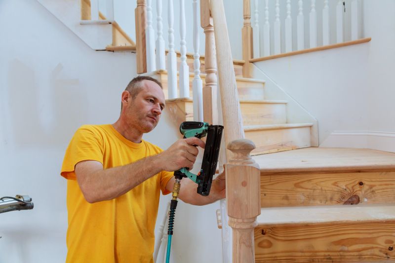 Skilled Carpenter Installing Railings
