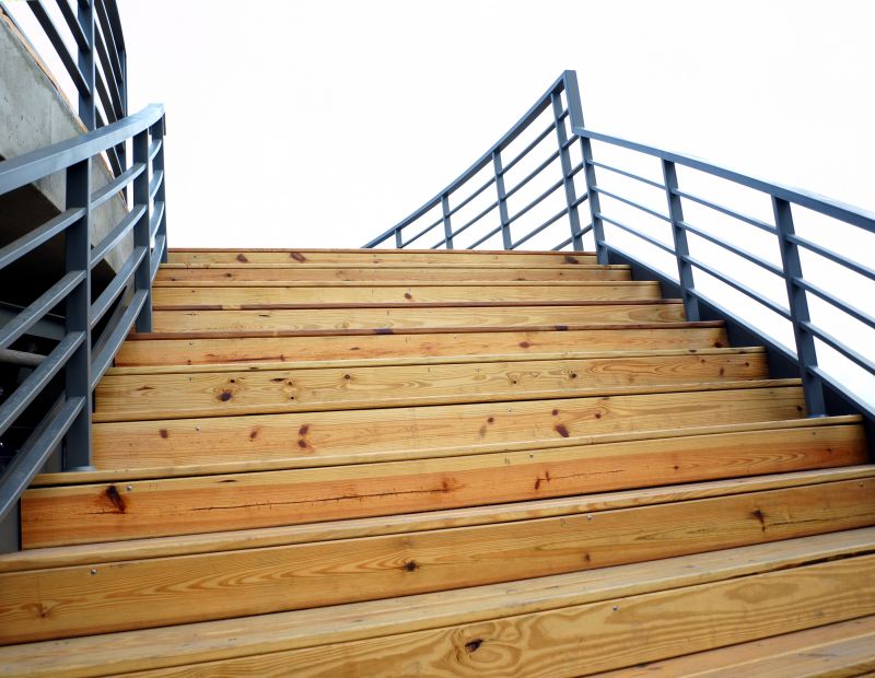 Wood Stairs with Railings